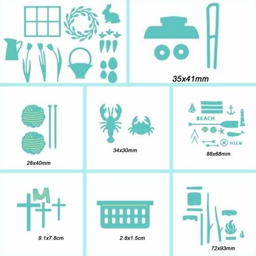 Home Garden Tools Set Shape Metal Cutting Dies Stencil Scrapbook Album Embossing For Gift Card Making Handcrafts Decor