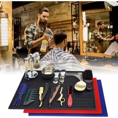 Hairdressing Foldable Strong Adsorption Barber Tool Countertop Anti Skid Mat Salon Table Hairdressing Tools Mat