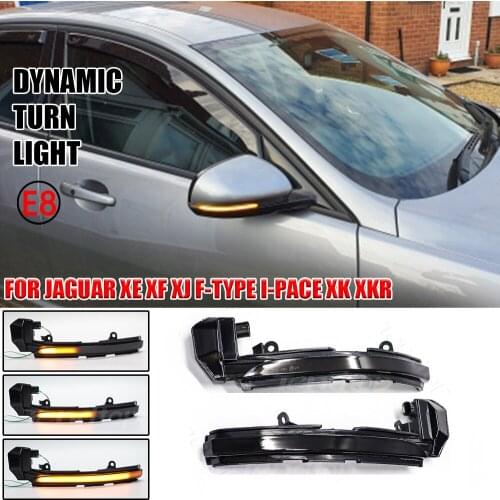 LED Dynamic Flowing Turn Signal Lamps Indicator Blinker Sequential Car Light For Jaguar XE XF XJ F-TYPE XK XKR I-PACE X250 X260