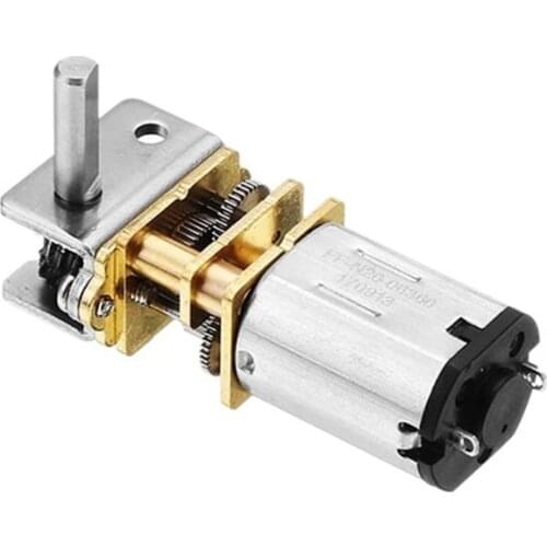 GW12N20 Turbine Worm DC Geared Motor 3V 6V 12V Power Self-locking 10RPM-200RPM