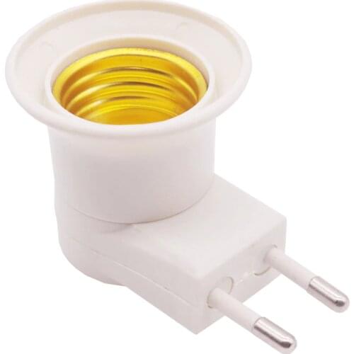 1-5 Pcs Lamp Base E27 LED Light Male Socket to EU Type Plug Adapter Converter for Bulb Lamp Holder With ON/OFF Button