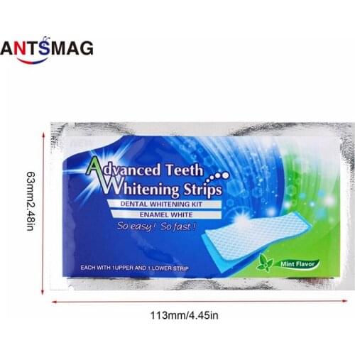 14Pairs/Box Oral Hygiene Teeth Whitening Strips Professional Double Dental White Teeth Strips Gel Bleaching Tooth