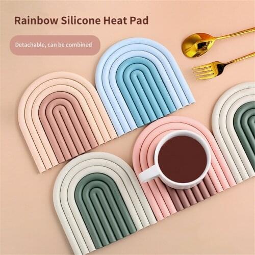 2 Pcs Silicone Insulation Coaster Pads Table Bowl Mats Home Decor Heat Resistant Placemat For Dining Table