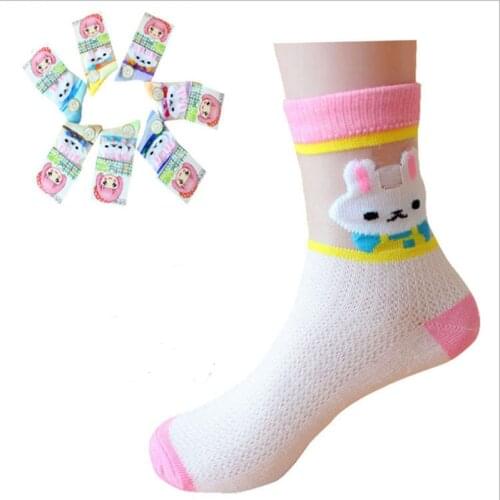 2015 spring&summer candy color Small rabbit pattern socks for children girls socks 10 pcs=5 pairs kids socks for girls 3-10 year