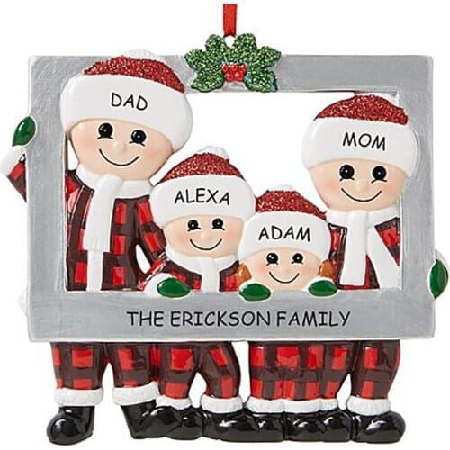 2020 Quarantine Christmas Decoration DIY Personalized Lovely Family Christmas Tree Hanging Ornament Pendant for Family Blessings