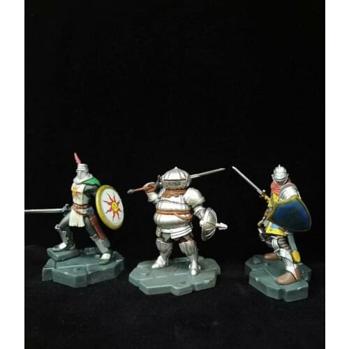 3pcs/set Vogue Statue Game Anime Dark Souls Heroes of Lordran Oscar Solaire Siegmeyer Statue Figure Model Toys