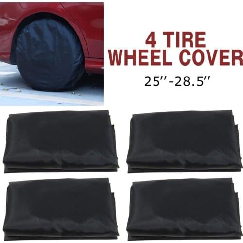 4pcs Heavy Duty Tire Wheel Covers 27-29 Inch Diameter For Car RV Motorhome Wheel Covers Sun Protection 420D Oxford Fabric