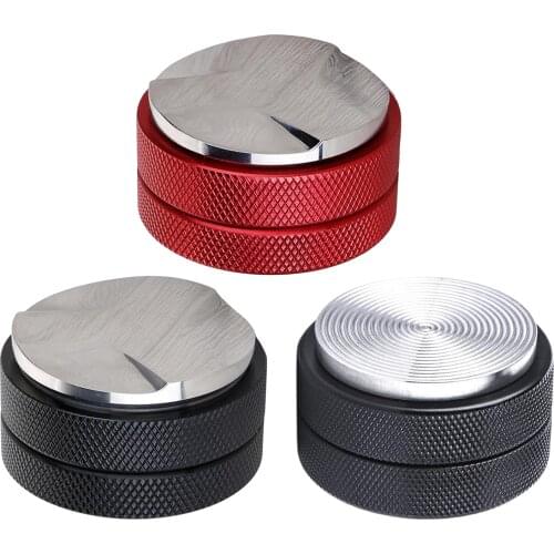 51mm Espresso Coffee Distributor Leveler Barista Hand Tamper Adjustable Depth