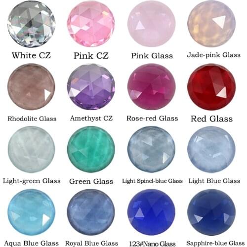 8MM Round Shape 5A Quality Various Color Cubic Zirconia Bead Stones Cut Loose CZ Synthetic Glass Gemstone