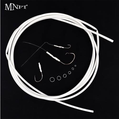 MNFT 2M White Tube Rigging Material Fish Rig Making Heat Shrink Tubes Fishing Tackle Diameter Size 1mm 2mm 3mm 4mm 5mm 6mm