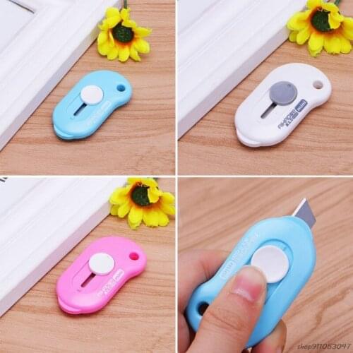 Free Shipping Cute Solid Color Mini Portable Utility Knife Paper Cutter Office Stationery School Supply ly2 21 wholesales