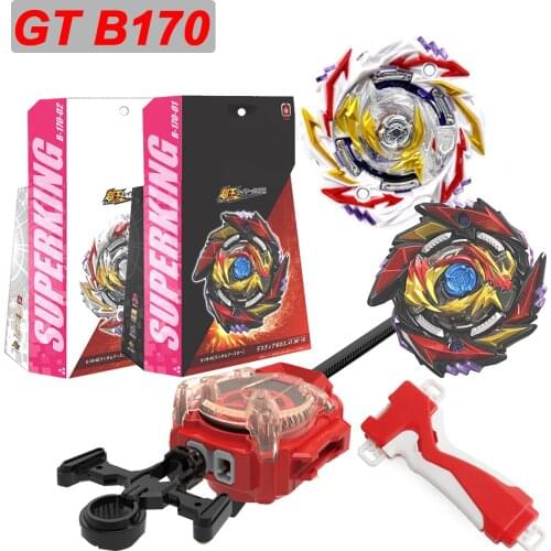 Beyblades Burst Sparking Launcher and Handlebar GT Metal Fusion B170 Left and Right Rotating Alloy Gyroscope Toys for Children