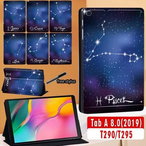 For Samsung Galaxy Tab A 8.0 Inch T290 T295 Tablet Case PU Leather Flip Cover SM-T290 SM-T295 Full Protector Sleeve