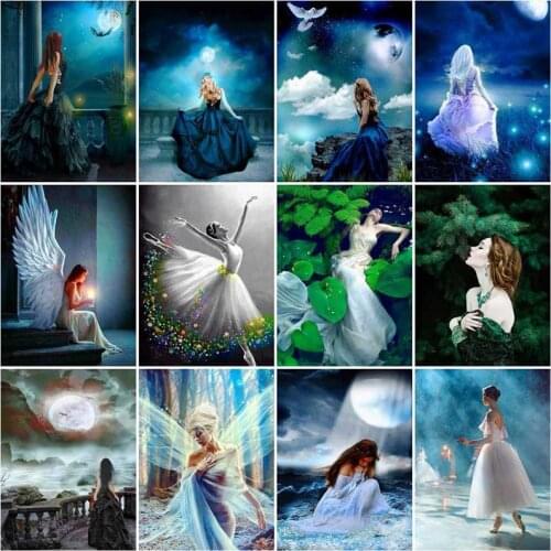 CraftArtGo 5D DIY Diamond Embroidery Ballet Woman Full Square Round Rhinestone Mosaic Painting Cross Stitch Flowers Diamond Kit