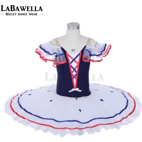 Professional Ballet Tutu Stage Costume For Women Adult Professional Ballet Tutus Gold White Pancake Tutu Skirt Ballerina JY028