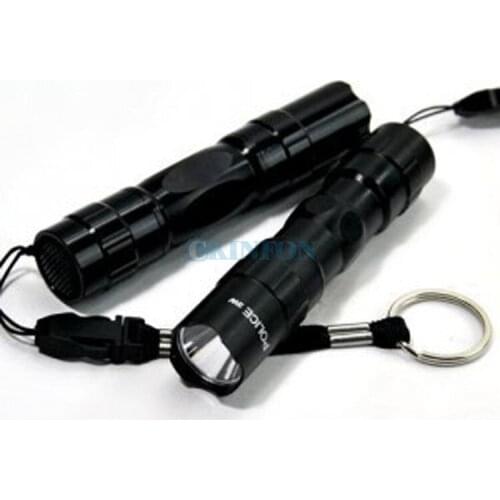 DHL 100PCS Lover-Beauty 3W Waterproof Super Bright LED Flashlight Focus Torch Lamp With Hand Strap