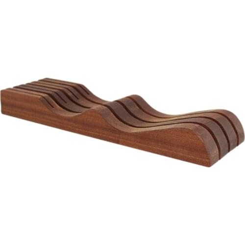 Ebony Knife Block Holder In-Drawer Knife Drawer Organizer Butcher Knife Storage Holder Rack Kitchen Tool