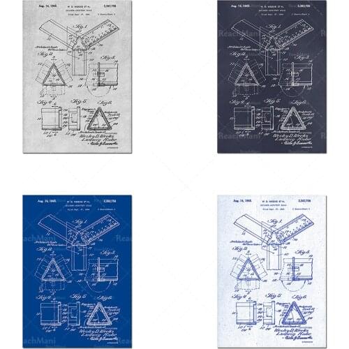 Engineer architect scale patent digital download, blueprint architect gift engineer gift poster