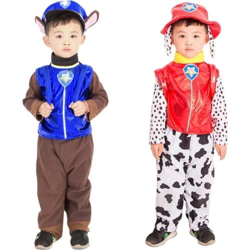 Call Wang Wang Team Pants Suits Anime Dog Cheas Cosplay Costume Children Kid Patrol Dog Cartoon Party Clothes Boy Girl Clothing