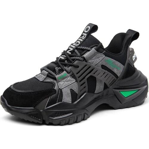 Damping Mens Sneakers Breathable Mesh Male Running Shoes Lace Up Sports Fitness Outdoor Jogging Trainers Soft Walking Athletic