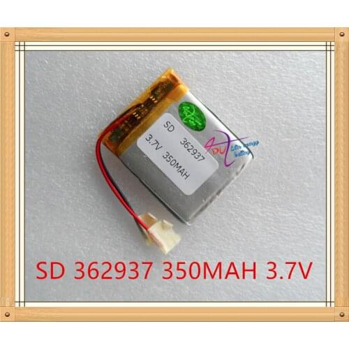 L energy 3.7V lithium Tablet polymer battery 362937 MP3 MP4 MP5 Bluetooth audio 350MAH navigator