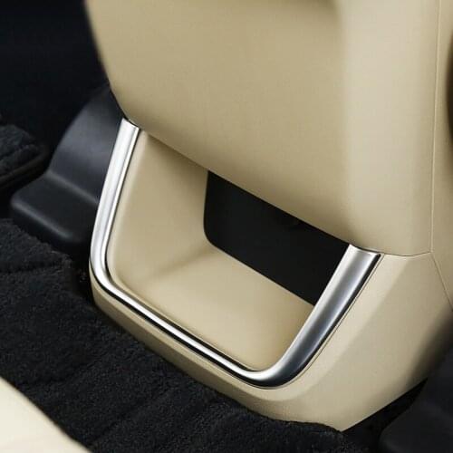 For Toyota Highlander 2014 2015 2016 2017 2018 ABS Matte Car Rear Armrest Storage box Grid Cover Trim Molding Garnish Frame