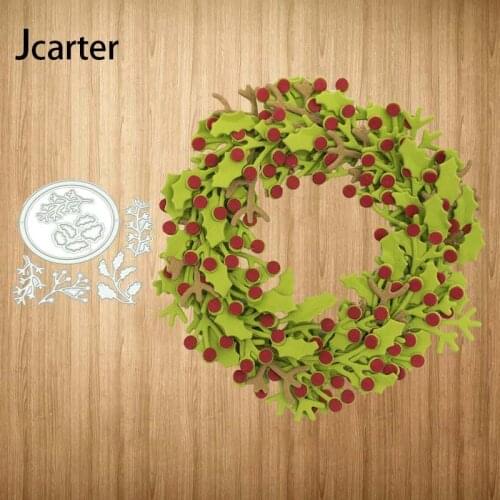Wreath Flowers Leaves Circle Metal Cutting Dies Craft for Scrapbooking Handmade Knife Mould Blade Punch Stencils Dies Cut Model