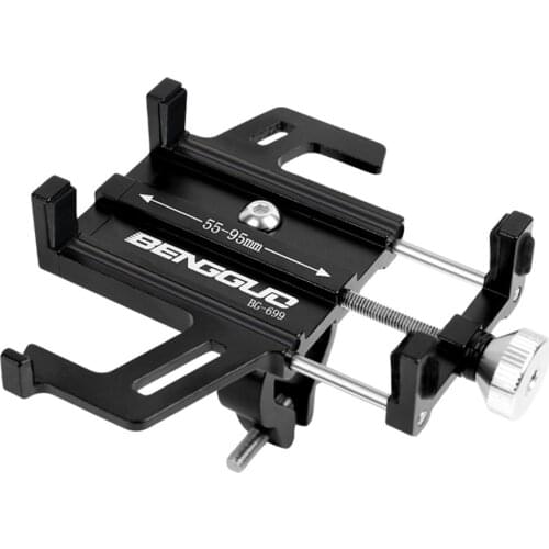 Motorcycle/ Bike Mobile Phone Holder Aluminum Adjustable Bicycle Holder Non-slip MTB Phone Mount Stand Cycling Bracket