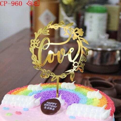 Set of 20 pcs wedding home cake birthday cake topper love acrylic cake party decoration