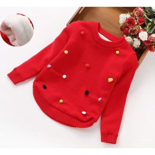2018 new winter girls sweaters thick sweater for 2-6years girls T8017