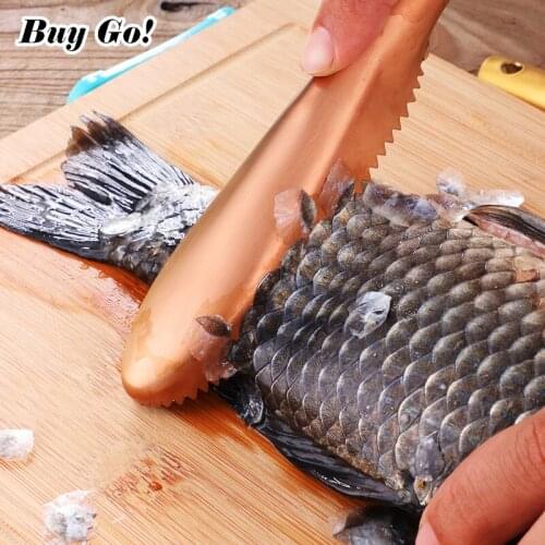 Fish Cleaning Knife Skinner Fish Skin Scraper Cooking Tools Stainless Steel Fish Scales Fishing Cleaning Remover Kitchen Gadget