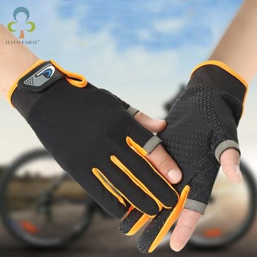 1Pair Cycling Gloves Anti-Slip Gel Bicycle Riding fishing Gloves Anti Slip For MTB Road Mountain Bike Glove Anti Shock Sport YJN