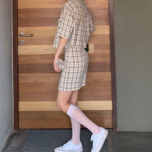 Women Girls Sheer Knee High Socks School Uniform Stretchy Silky Stockings Compression Ultra-Thin Breathable Solid Color Hosiery