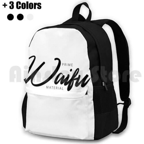 Prime Waifu Material Outdoor Hiking Backpack Riding Climbing Sports Bag Waifu Weeb Funny Prime Waifu Material Wife Material