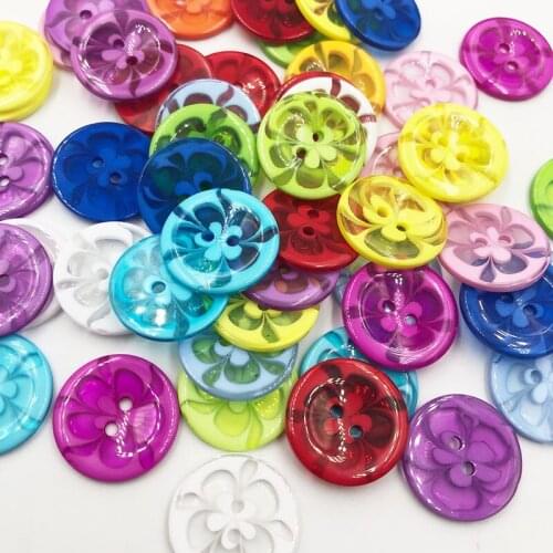 50Pcs 22MM Mix color plastic buttons childrens apparel supplies sewing accessories DIY scrapbooking PT342