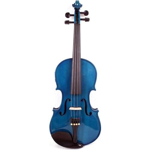 Blue Electric violin 4/4 Spruce top Maple back ebony parts Professional#EV1