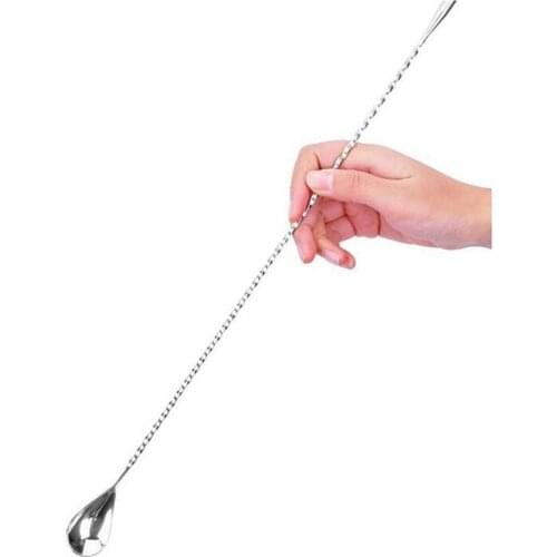 Stainless Steel Water Drop Bar Spoon Fine Thread Bar Spoon Bartending Bar Stirring Spoon Bar Mixing Teardrop Cocktail Z5Y5