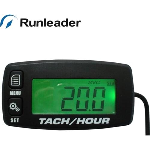 Waterproof RL-HM032R Digital Tachometer hour meter for Motocross outboard chainsaw ATV Motorbike Snowmobile buggy