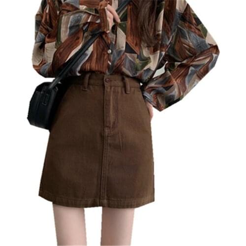 Summer New Plus Size Womens Jeans Skirts High Waist A-Line Female Hips Vintage Lady Denim Skirts Femme Mujer 5XL Trendy Clothes