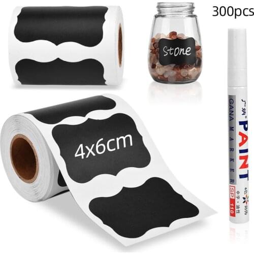 300pcs Kitchen Spices Stickers Pantry Labels 2 Rolls Jars Sticker Containers Organizers Waterproof Chalkboard Spice Jar Labels