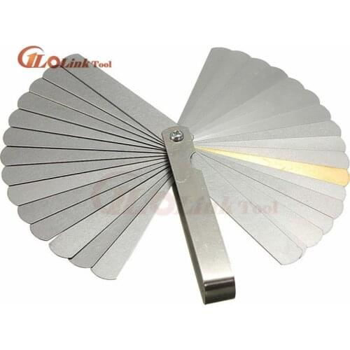 32pcs in 1 Feeler Gauge 0.02-1.0mm Stainless Steel Gap Gauge High Precision Foldable Feeler Gauges Measuring Tool Plug Feeler