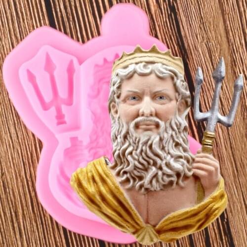 3D Cartoon King Silicone Mold DIY Party Fondant Cake Decorating Tools Candy Clay Chocolate Gumpaste Moulds
