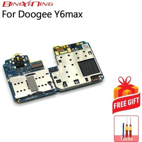 BingYeNing New Original For Doogee Y6 Max mainboard 3G+32G ROM Motherboard flex cable board .MTK6750 Octa Core 6.5'' FHD