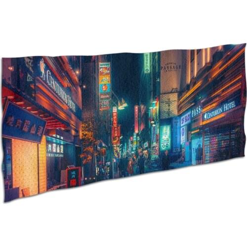 Night Street printing quick drying magic towel, Spa bathrobe, laundry, foam foam beach towel, bathroom towel