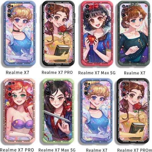 For Realme X7 PRO X7 Max 5G X7 pro Ultra Fall proof case cartoon beauty pattern protective cover