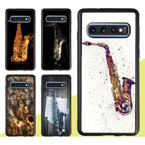 Saxophone Watercolor Art Case For Samsung Galaxy S20 Plus S9 S10 Note 20 Ultra A50 A70 A51 A71 A21S A20e A31 M31 M21