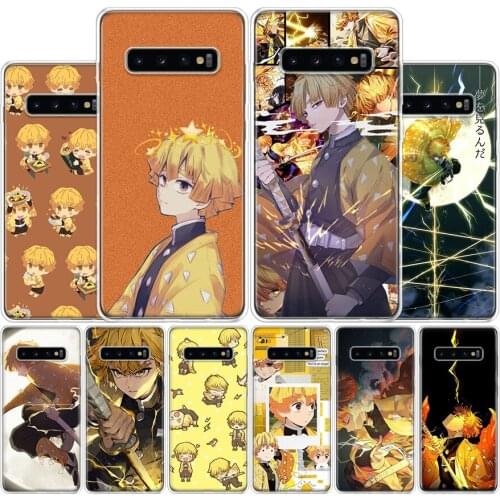 Demon Slayer Agatsuma Zenitsu Phone Case For Samsung Galaxy A51 A71 A50S A30S A10 A20E A40 A70 M30S A01 A21 A6 A7 A8 A9 Plus + C
