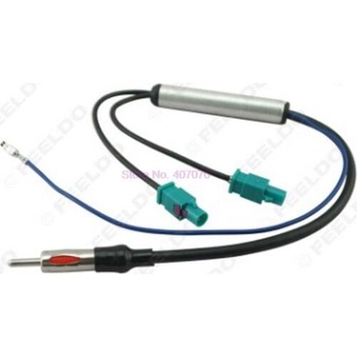 By DHL or Fedex 50pcs Antenna Fakra Radio Signal Amplifier Booster AMP to DIN For VW Audi Replacement Exterior Parts Aerials