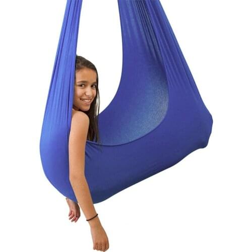 Kids Cotton Swing Hammock for Autism Therapy Cuddle Up Sensory Child Therapy Elastic Parcel Steady Seat Swing Chairtoy