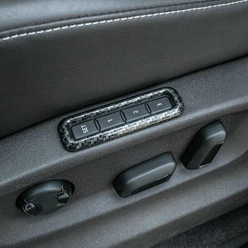 For Golf 7 MK7 GTI R-Line 2018 ABS Carbon Fibre Car Seat Memory adjustment Switch cover trim accessories car styling